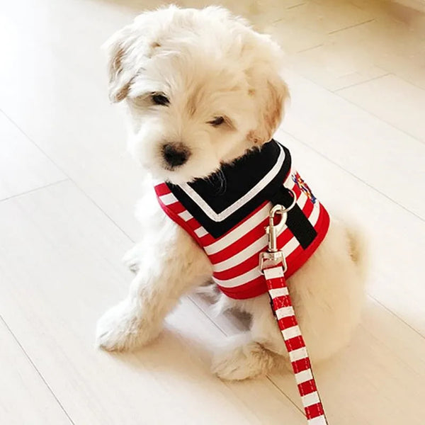 Nautical Striped Dog Vest Harness