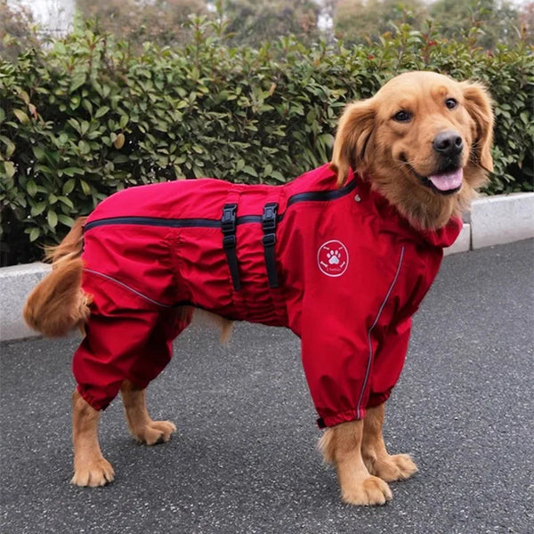 Reflective Waterproof Fullbody Dog Raincoat