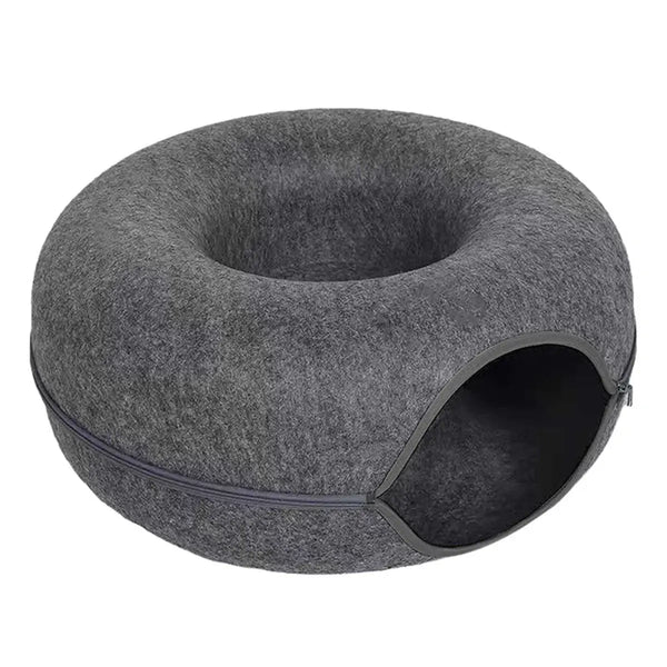 Wool Felt Donut Cat Tunnel