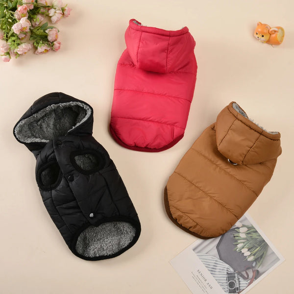 Hooded Fleece Waterproof Pet Jacket