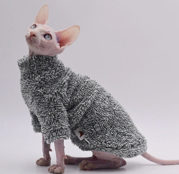 Fluffy Winter Sphynx Cat Jacket