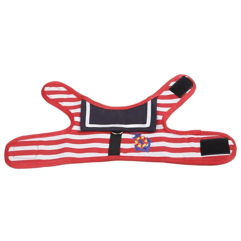 Nautical Striped Dog Vest Harness