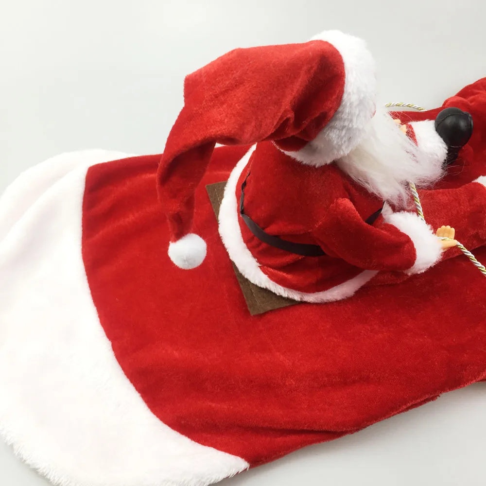Festive Santa Dog Costume Outfit