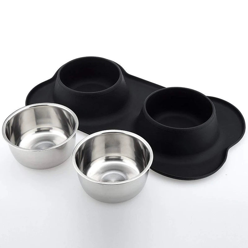 Benepaw Steel Double Feeding Bowls
