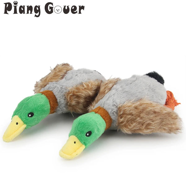 Squeaky Plush Duck Rope Toy