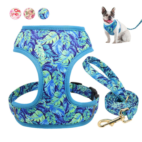 Floral Nylon Dog Vest Harness