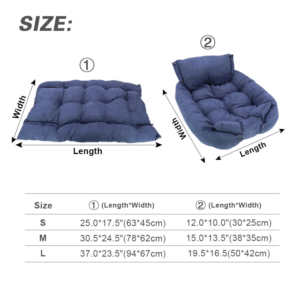 Convertible Three Way Pet Bed