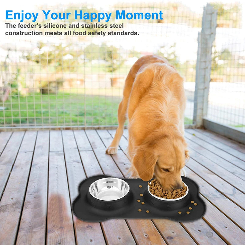 Benepaw Steel Double Feeding Bowls