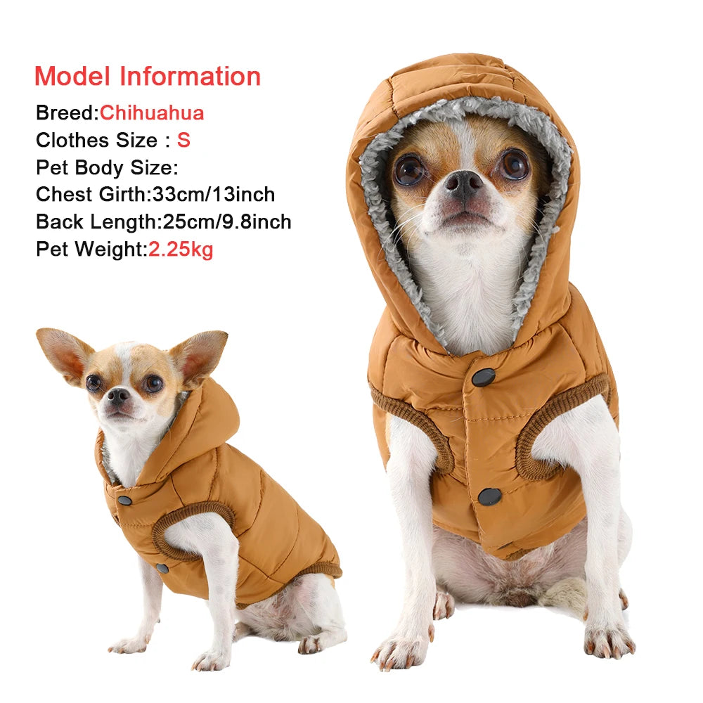 Hooded Fleece Waterproof Pet Jacket