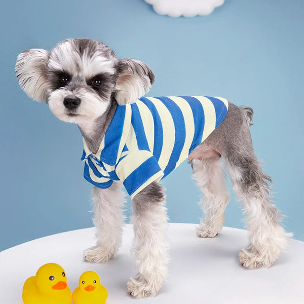 Striped Summer Dog Polo Shirt