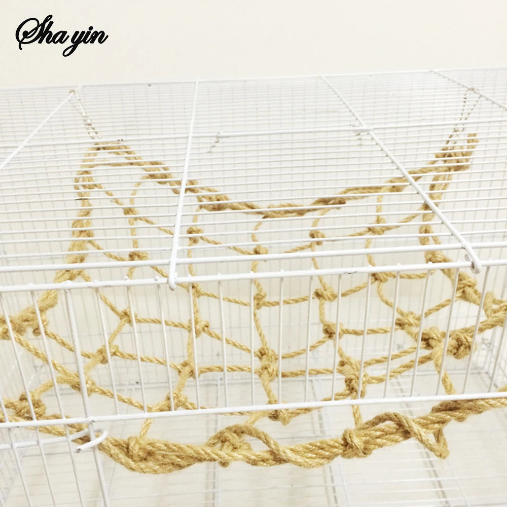 Linen Rope Parrot Climbing Net