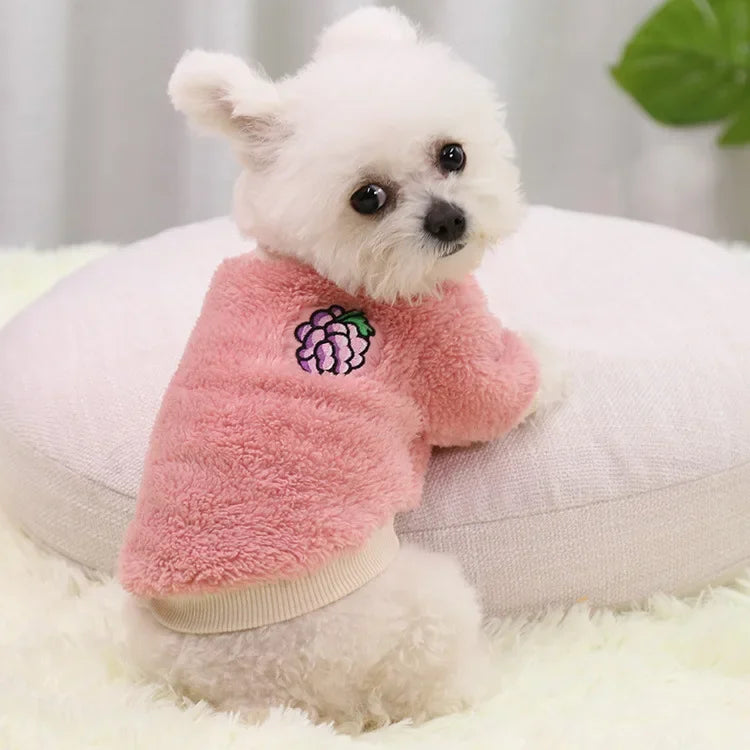 Printed Fleece Small Dog Hoodie