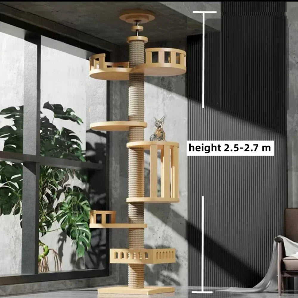 Three Tier Wooden Cat Tree