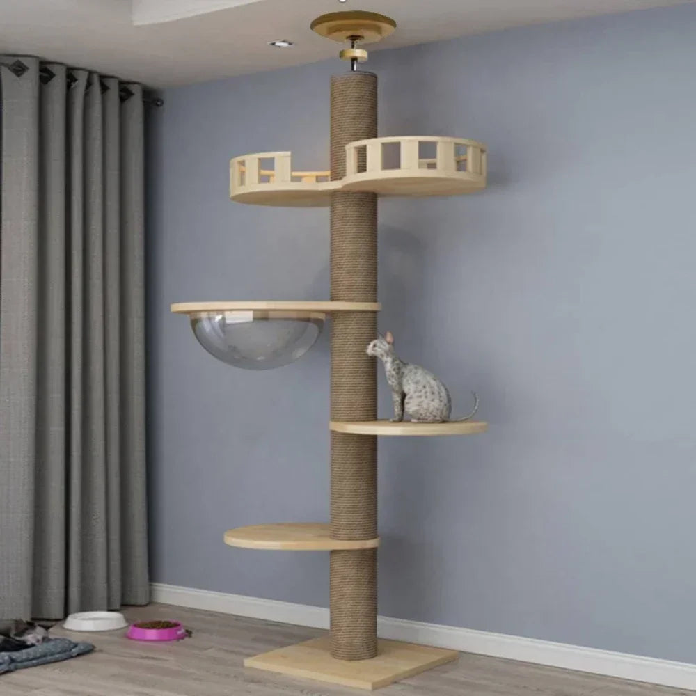 Three Tier Wooden Cat Tree