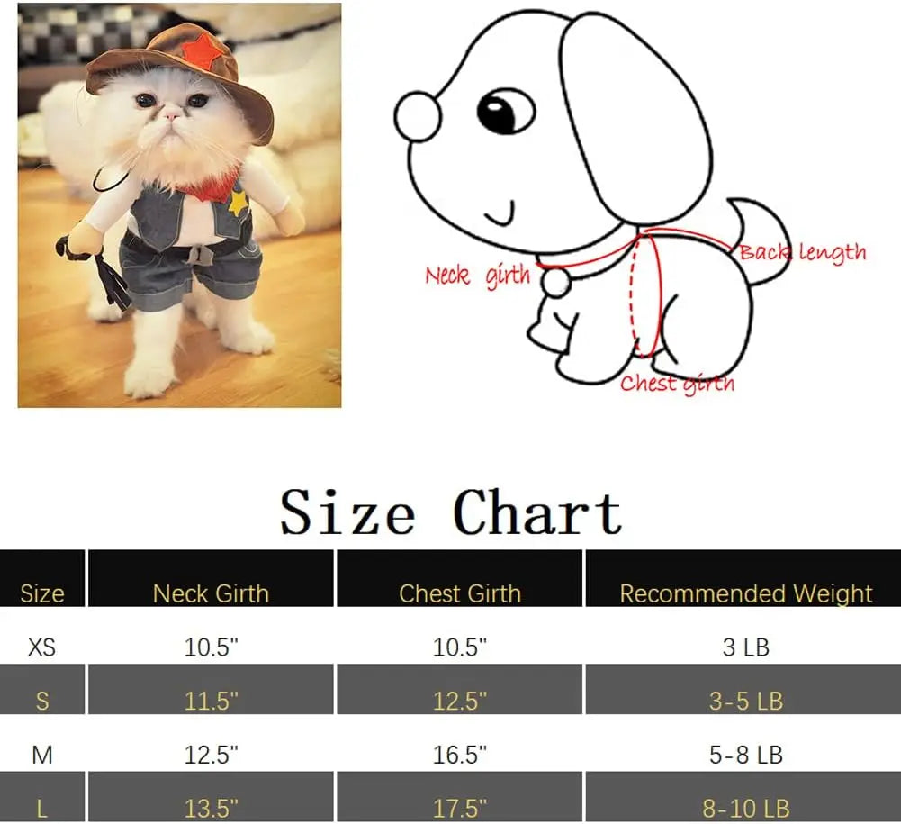 Cowboy Costume For Small Pets