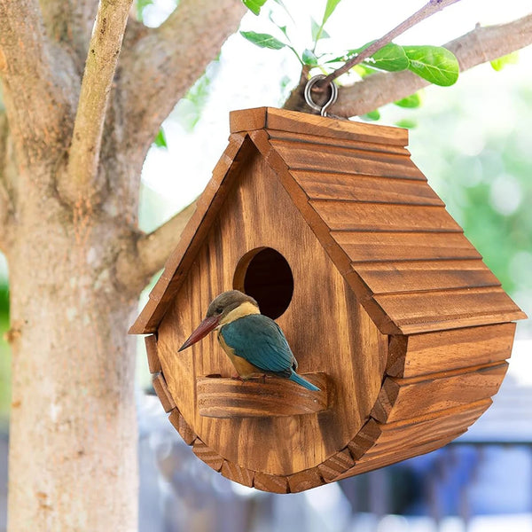 Wooden Hanging Garden Birdhouse Shelter