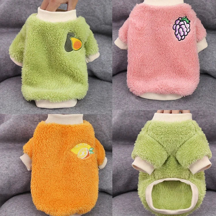 Printed Fleece Small Dog Hoodie
