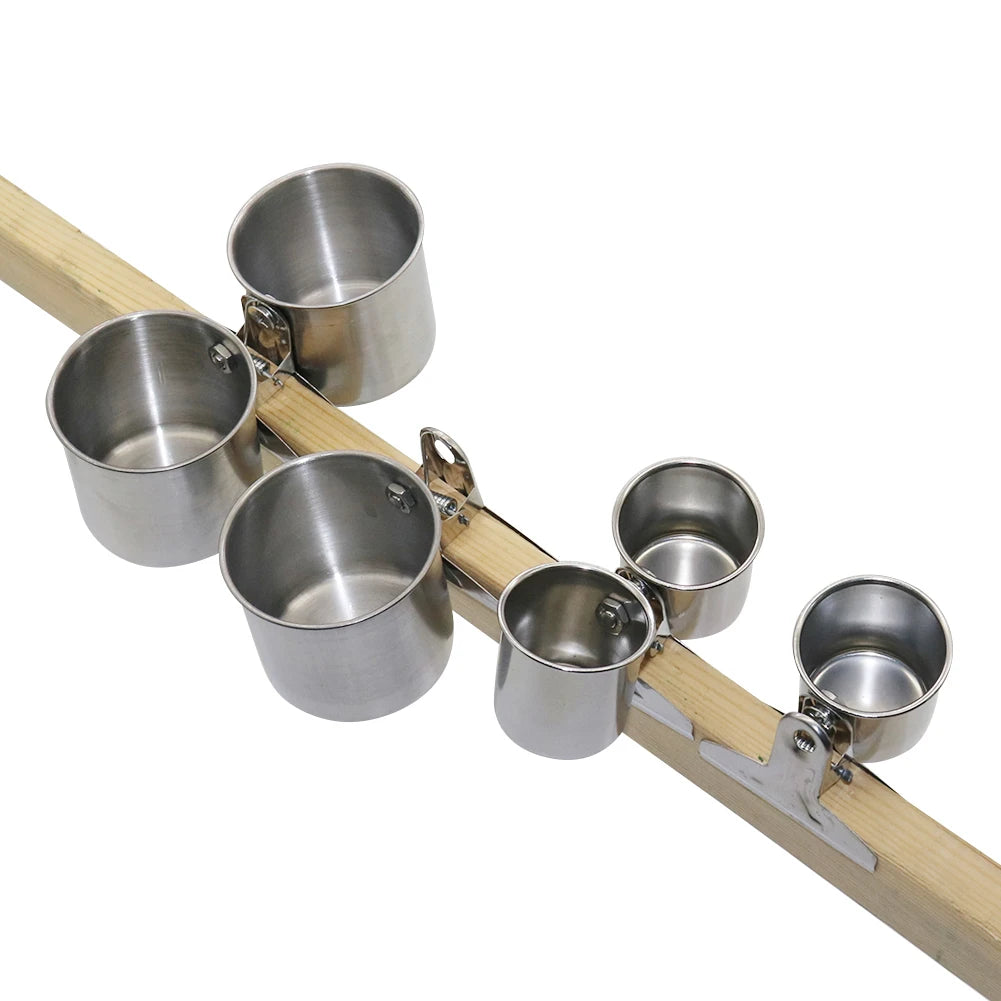 Stainless Steel Clip Bird Bowls