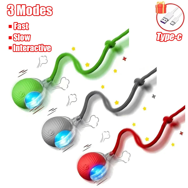 Rechargeable Rolling Cat Tail Ball