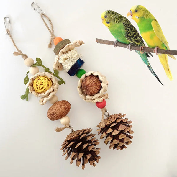 Pinecone Rope Parrot Chew Toy