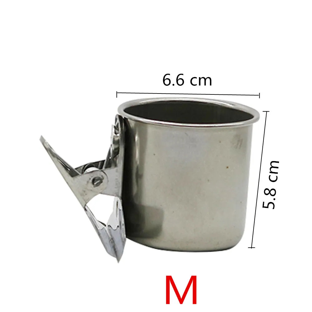 Stainless Steel Clip Bird Bowls