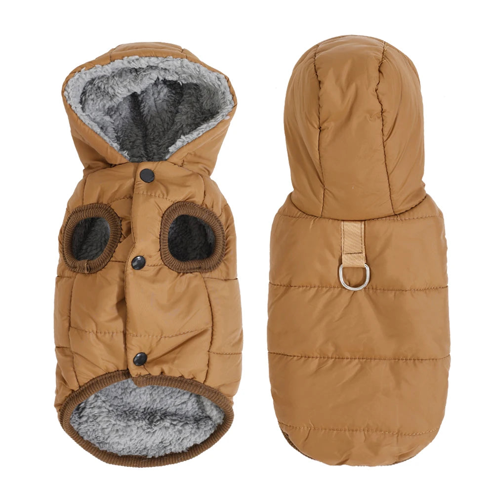 Hooded Fleece Waterproof Pet Jacket