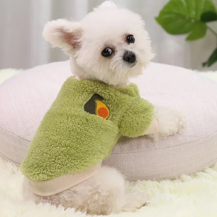 Printed Fleece Small Dog Hoodie