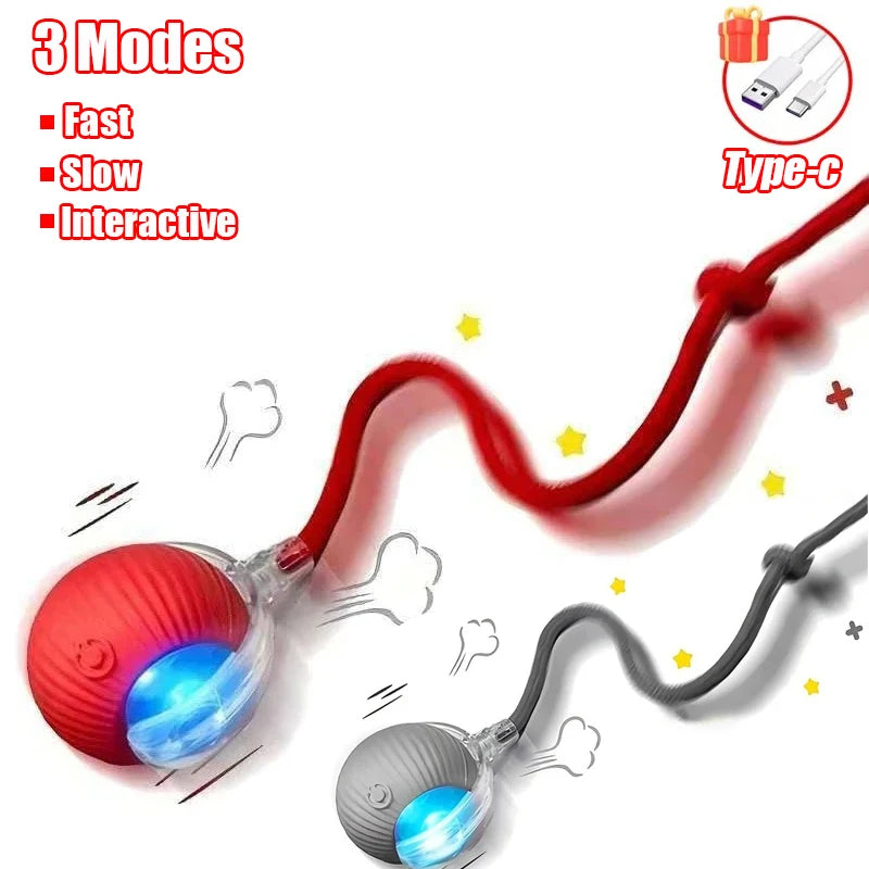Rechargeable Rolling Cat Tail Ball