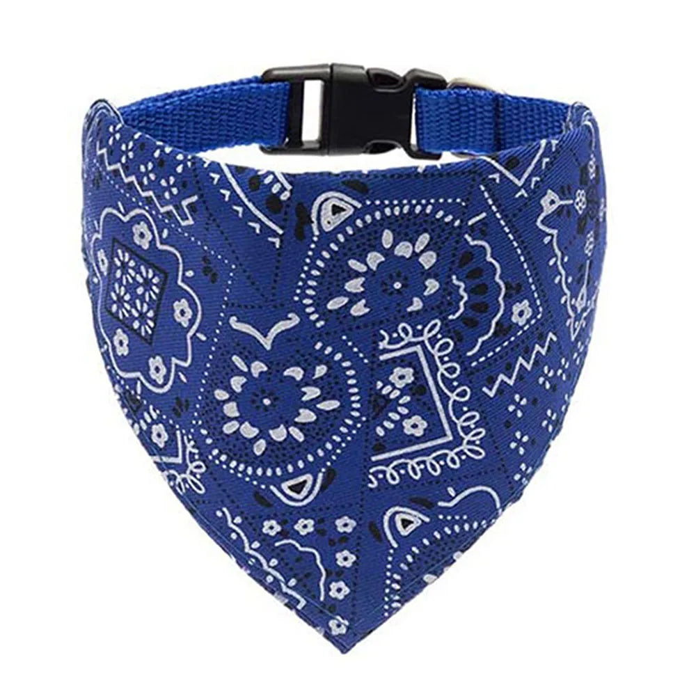 Adjustable Printed Dog Bandana Collar