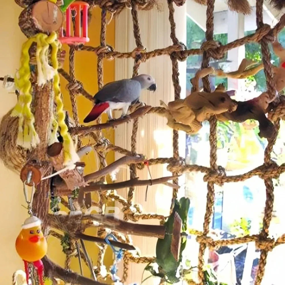 Linen Rope Parrot Climbing Net