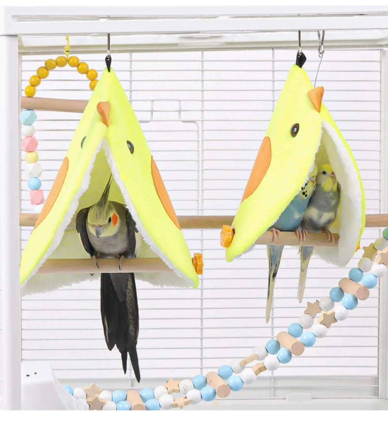 Hanging Plush Parrot Sleep Nest