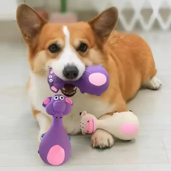 Squeaky Animal Shape Rubber Toy