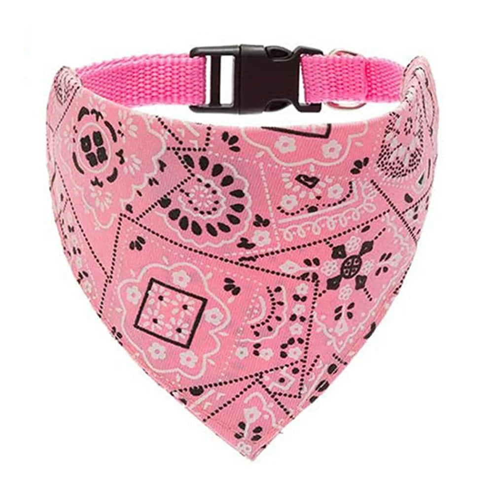 Adjustable Printed Dog Bandana Collar
