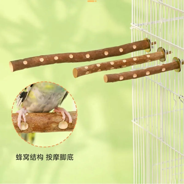Natural Wood Parakeet Branch Perch
