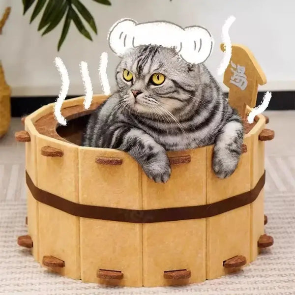 Semi Enclosed Felt Cat House