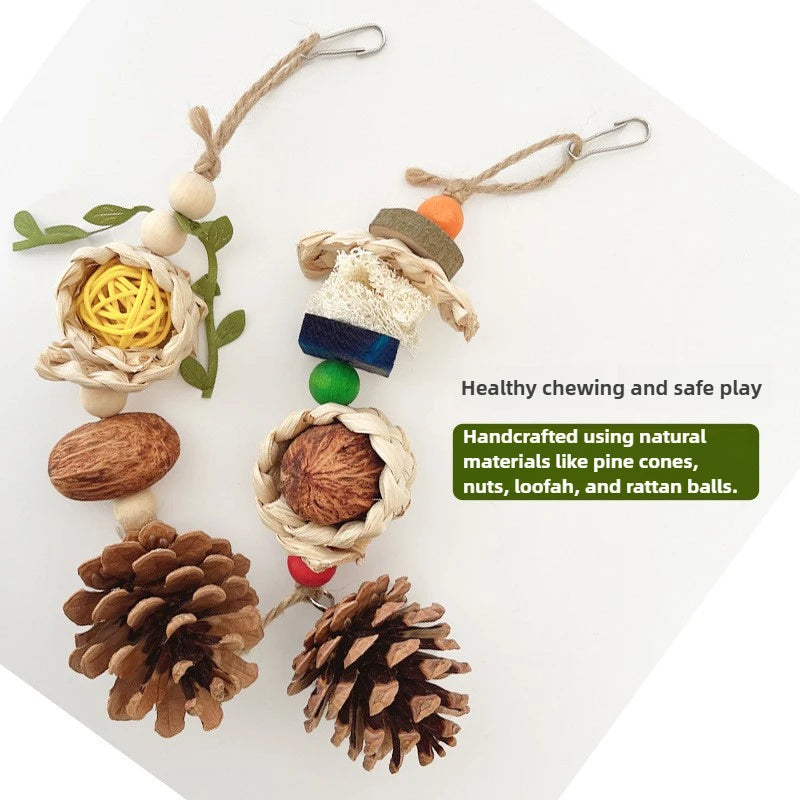 Pinecone Rope Parrot Chew Toy