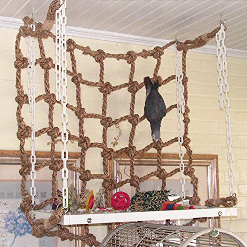 Linen Rope Parrot Climbing Net