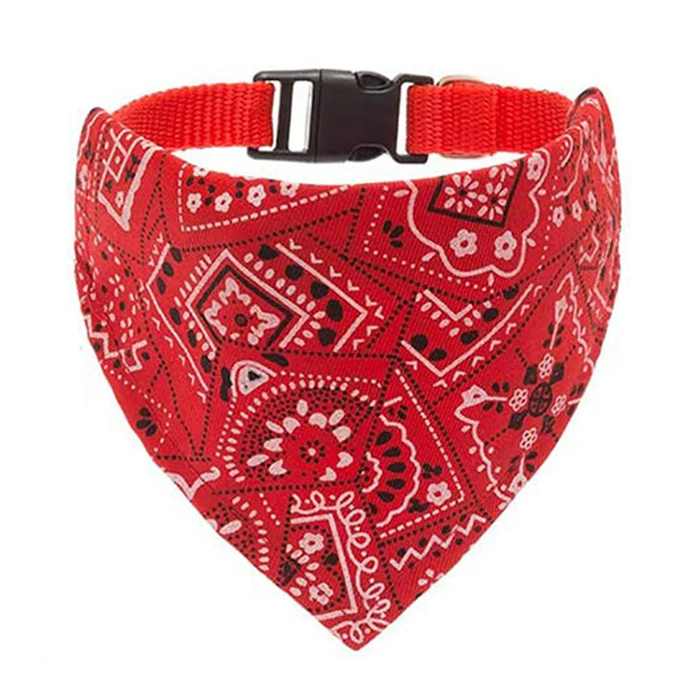 Adjustable Printed Dog Bandana Collar