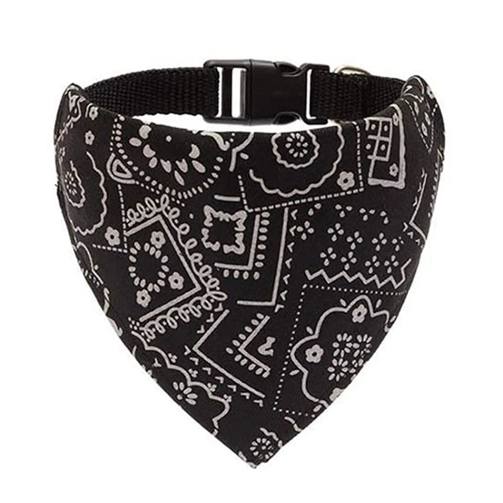Adjustable Printed Dog Bandana Collar