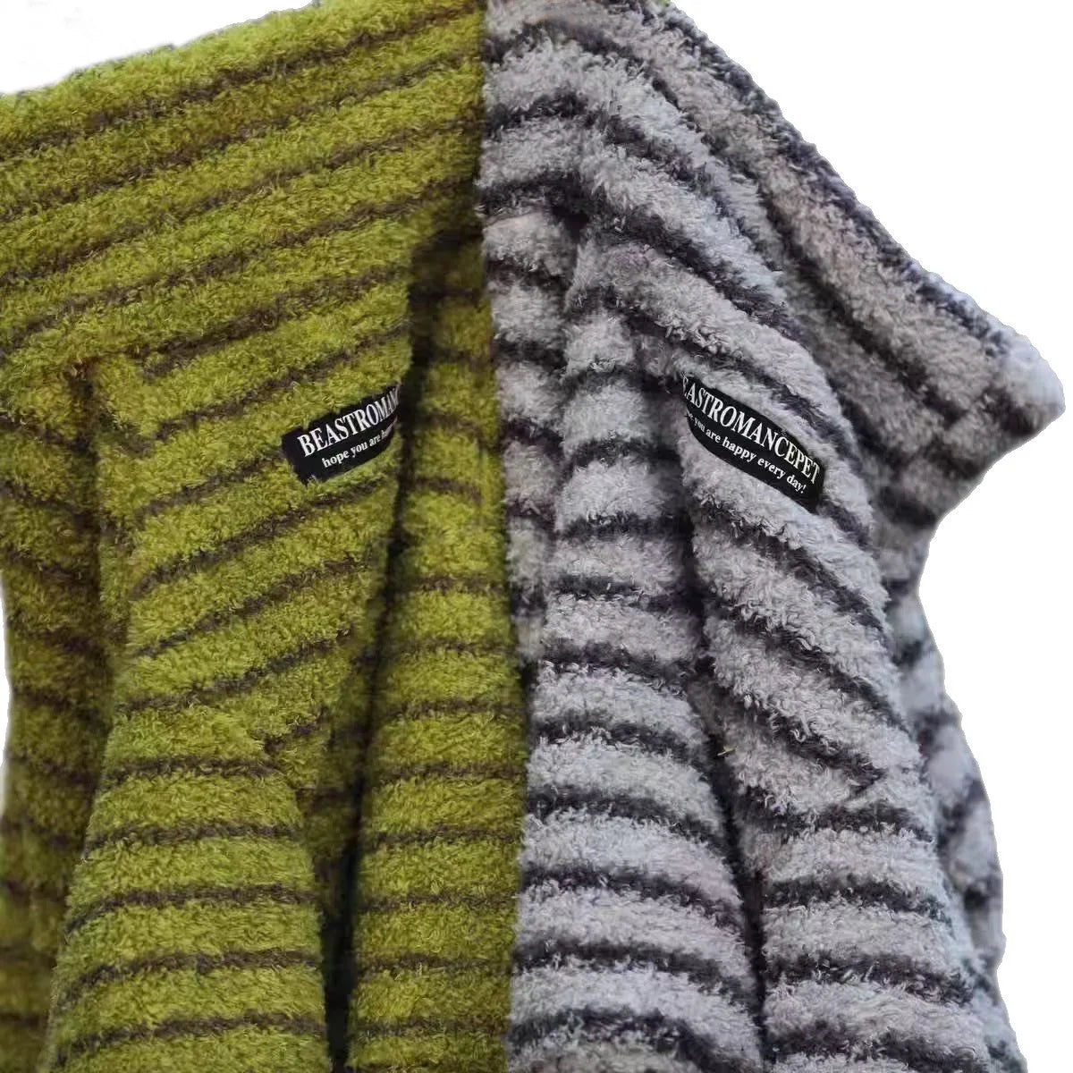 Striped Cotton Turtleneck Dog Sweater