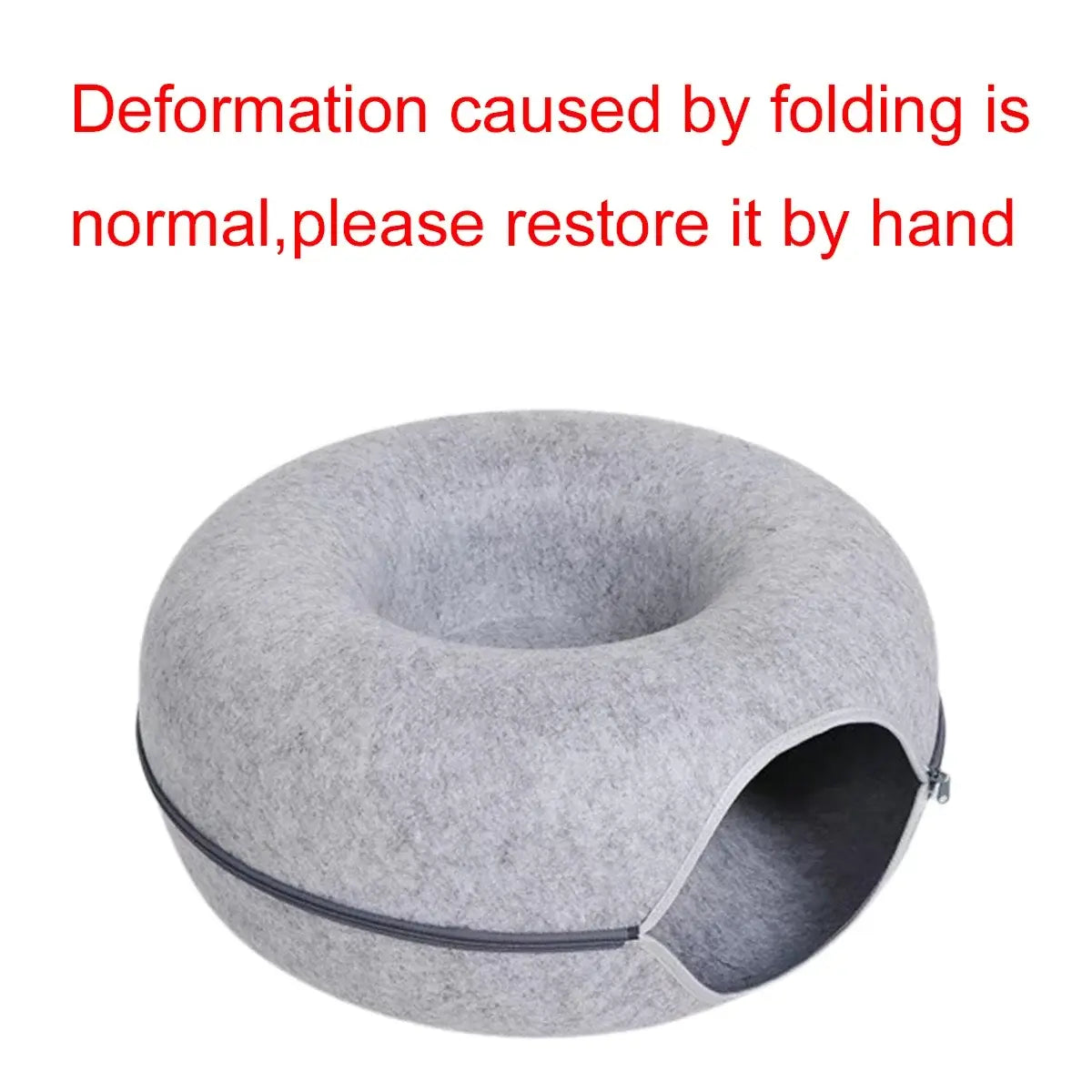 Wool Felt Donut Cat Tunnel
