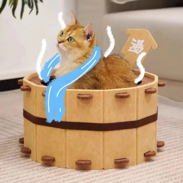 Semi Enclosed Felt Cat House – Cozy Indoor Cat Hideaway