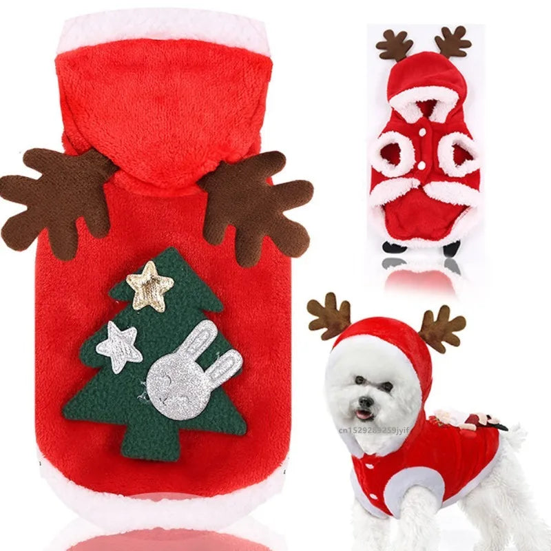 Printed Santa Pet Holiday Costume