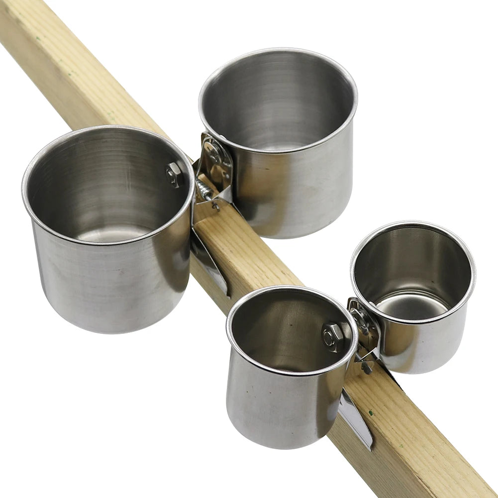 Stainless Steel Clip Bird Bowls