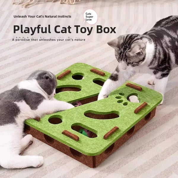 Felt Cat Puzzle Ball Toy
