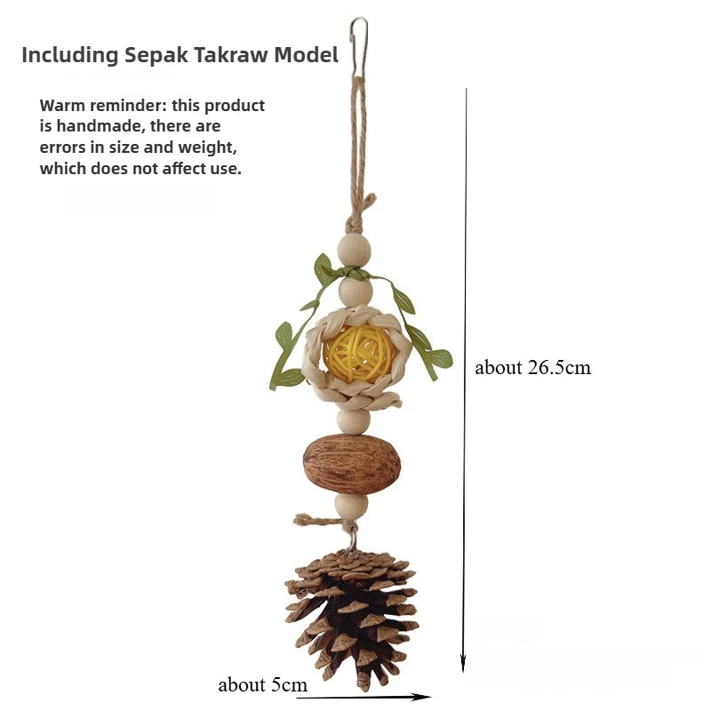 Pinecone Rope Parrot Chew Toy
