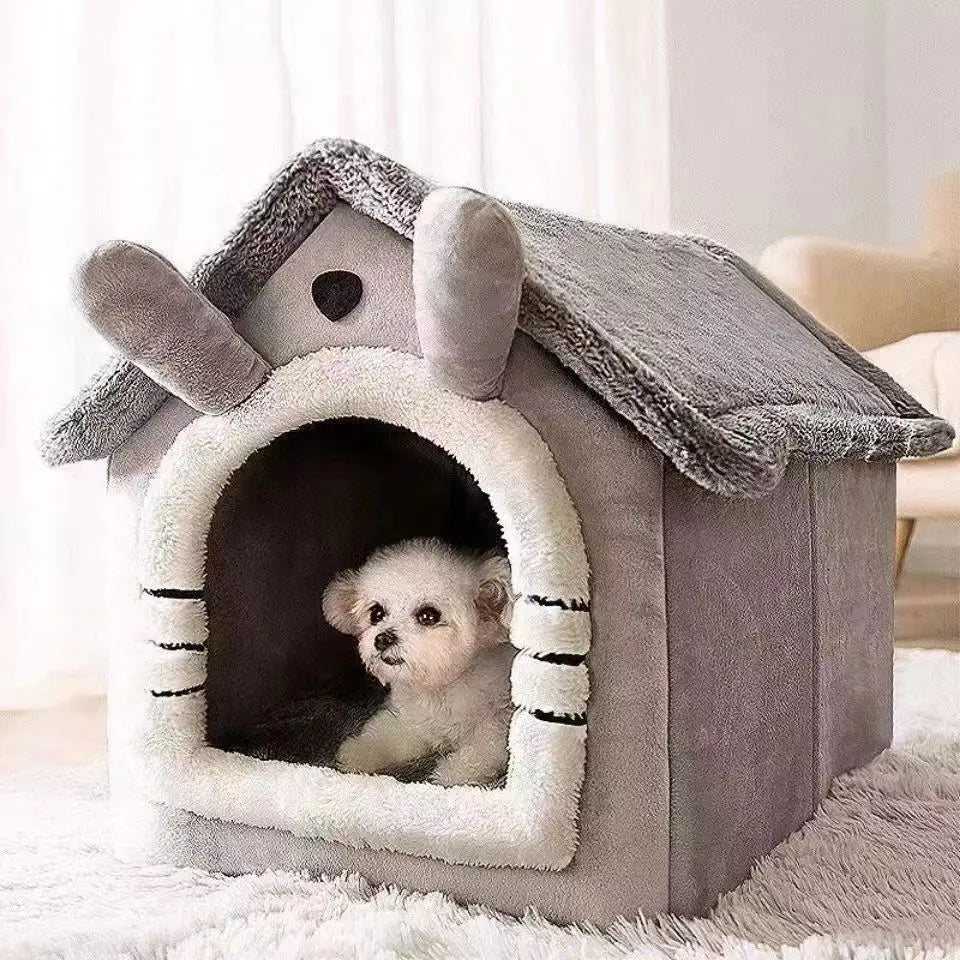 Cozy Removable Cat House Bed