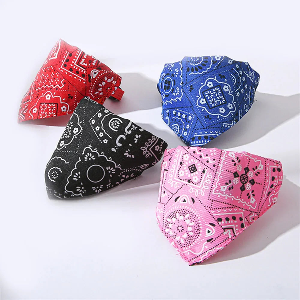 Adjustable Printed Dog Bandana Collar