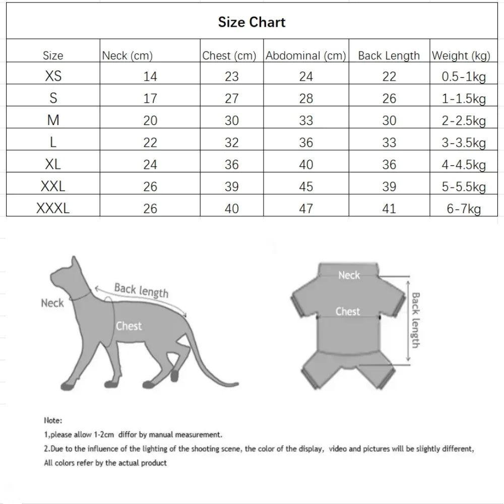 Fleece Zipper Sphynx Cat Jacket