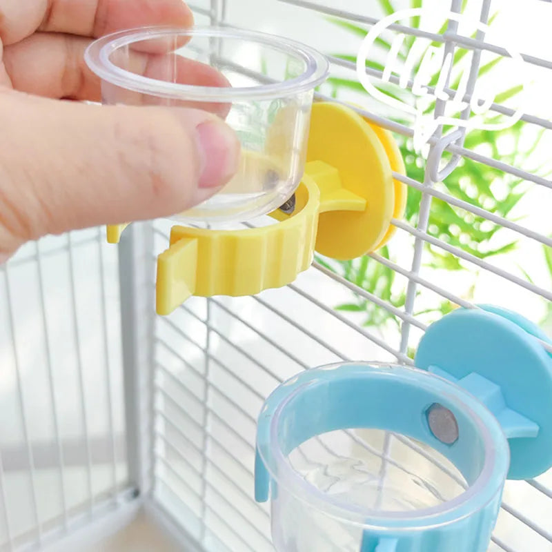 Detachable Parrot Cage Feeding Bowl